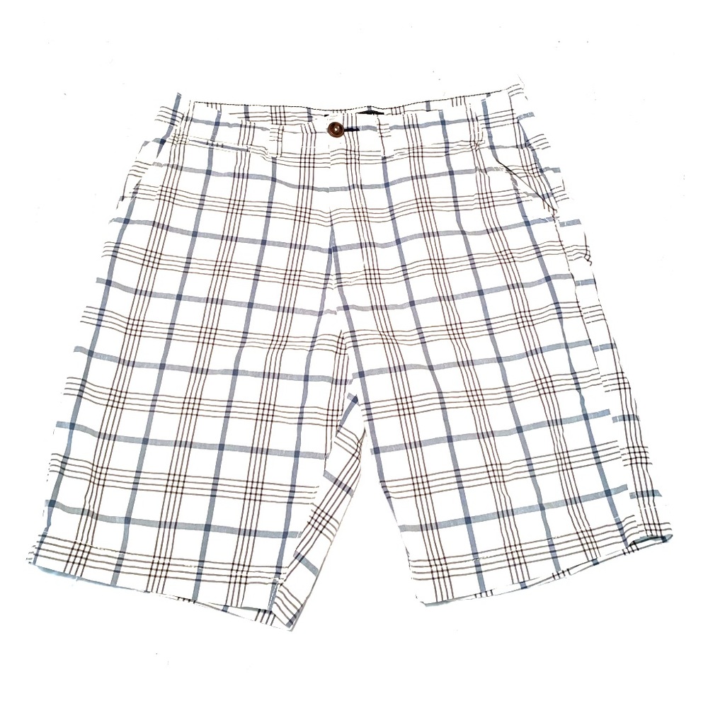 Men’s American Eagle Longboard Plaid Shorts bin1